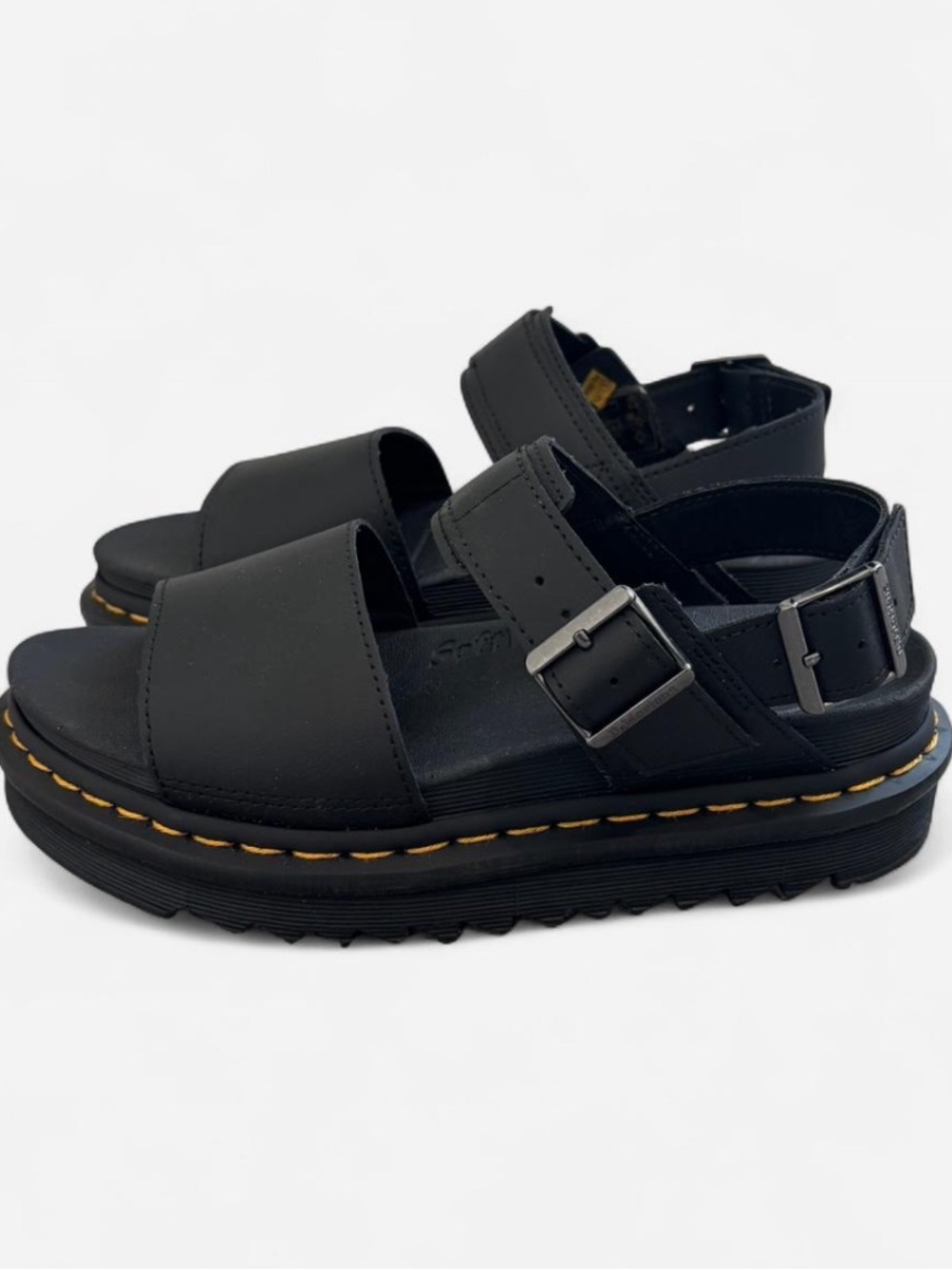 NEW Dr. Martens Voss Leather Strap Sandals Black Size 7